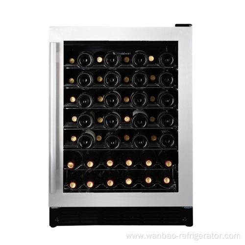 freestanding air cooling wine chiller with single zone